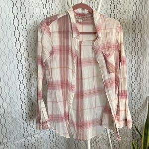 Pink plaid Lucky Brand XL button-up